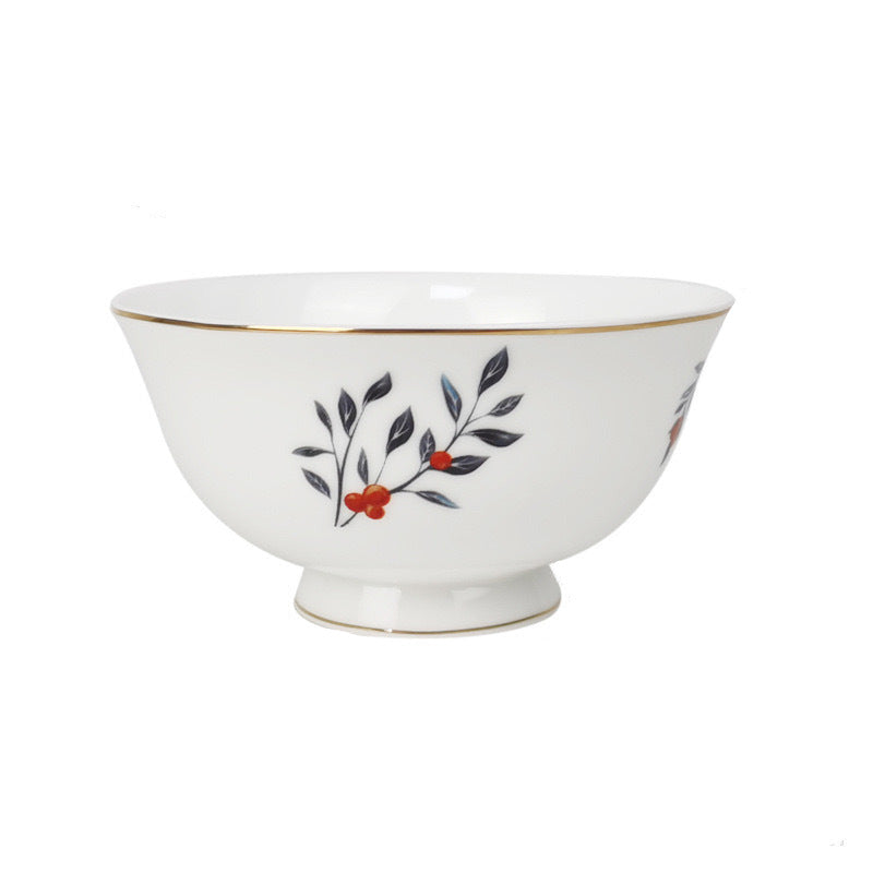 Verdant Garden Fine Bone China 4.5‑Inch Bowl – Rosemont