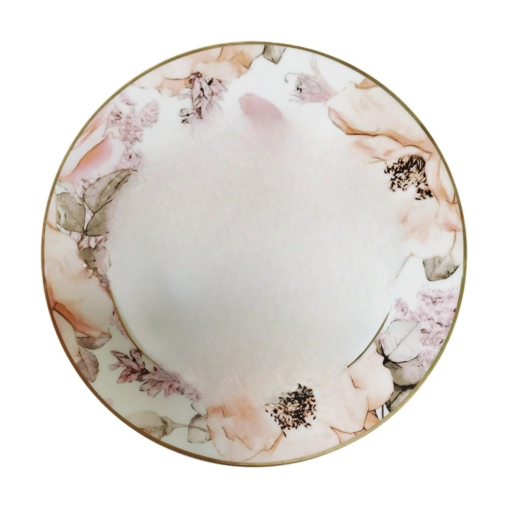 Blush Reverie Fine Bone China Floral 8‑Inch Soup Plate – Rosemont