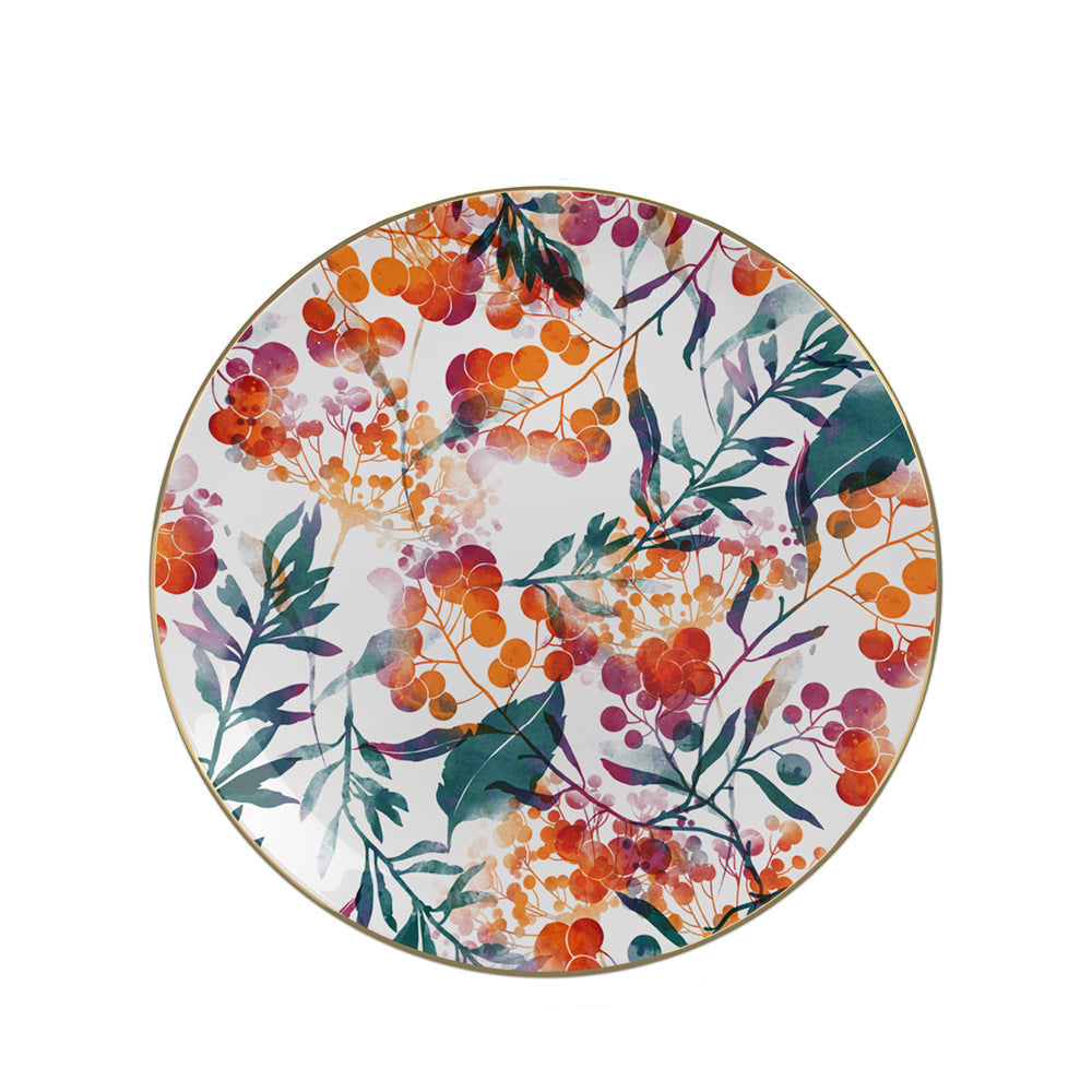 Sienna Botanicals Bone China Artistic Floral 15‑Piece Tea Set for Two – Hosting Set