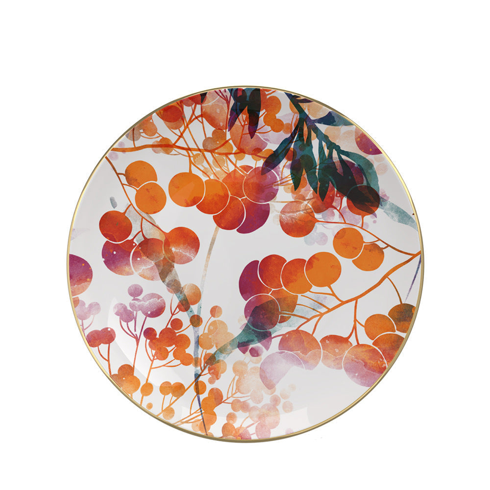 Sienna Botanicals Bone China Artistic Floral 15‑Piece Tea Set for Two – Hosting Set