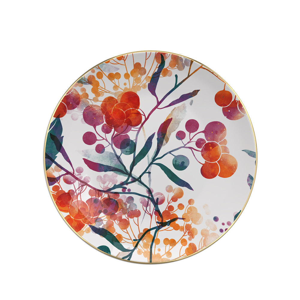 Sienna Botanicals Bone China Artistic Floral 15‑Piece Tea Set for Two – Hosting Set