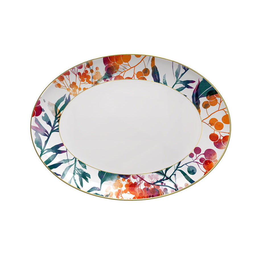 Sienna Botanicals Bone China Artistic Floral 15‑Piece Tea Set for Two – Hosting Set