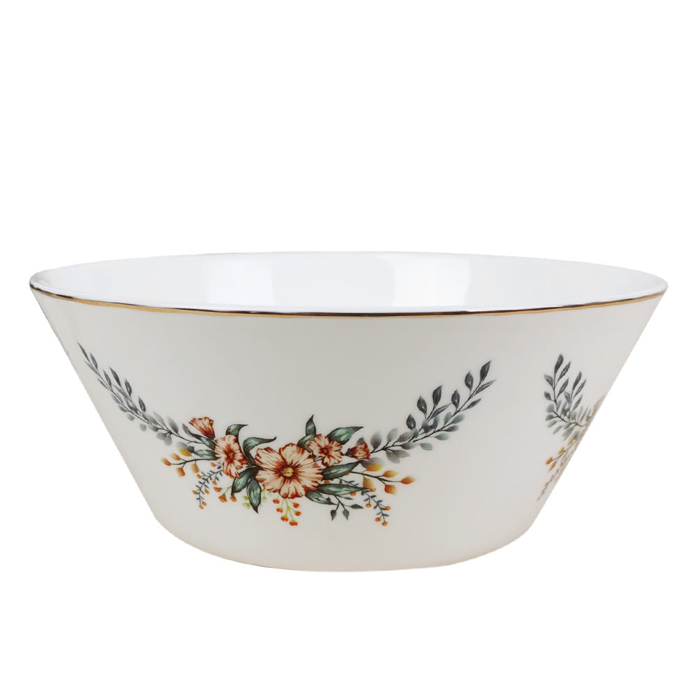Verdant Garden Fine Bone China 6‑Inch Cereal Bowl 6 inch Bowl