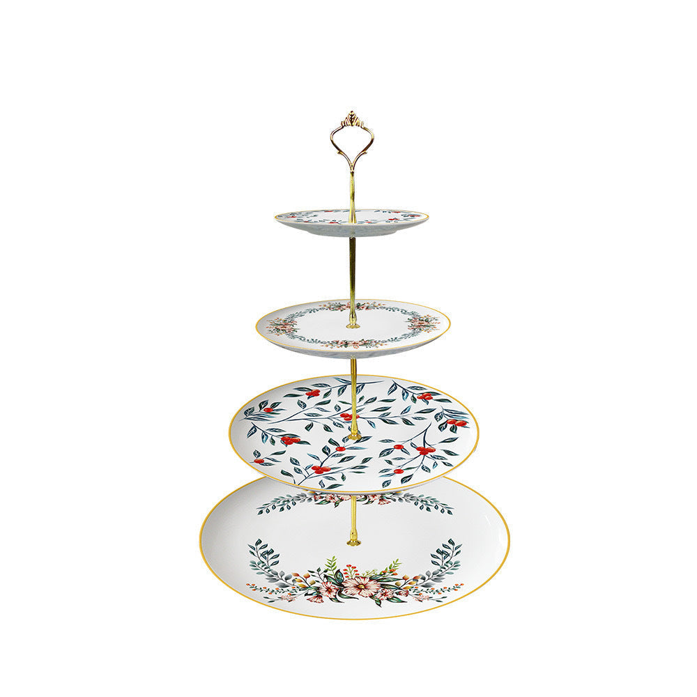 Verdant Garden Bone China 5‑Piece Tea Set for Two – Essential Teapot & Cup Set