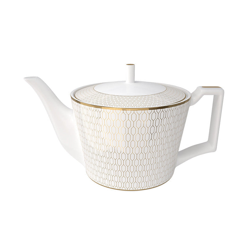 Nouvelle Or Lys Bone China 5‑Piece Tea Set for Two – Essential Teapot & Cup Set