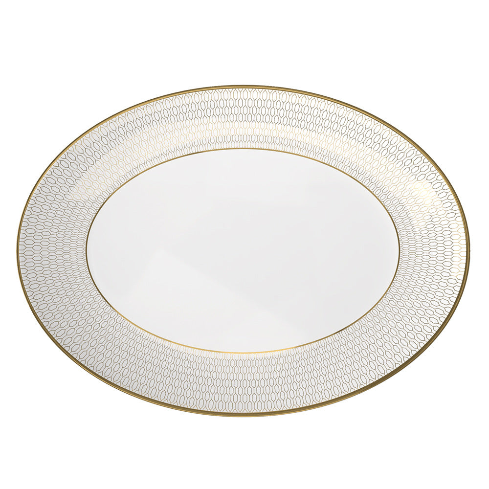 Nouvelle Or Lys Fine Bone China Oval Plate Oval Plate
