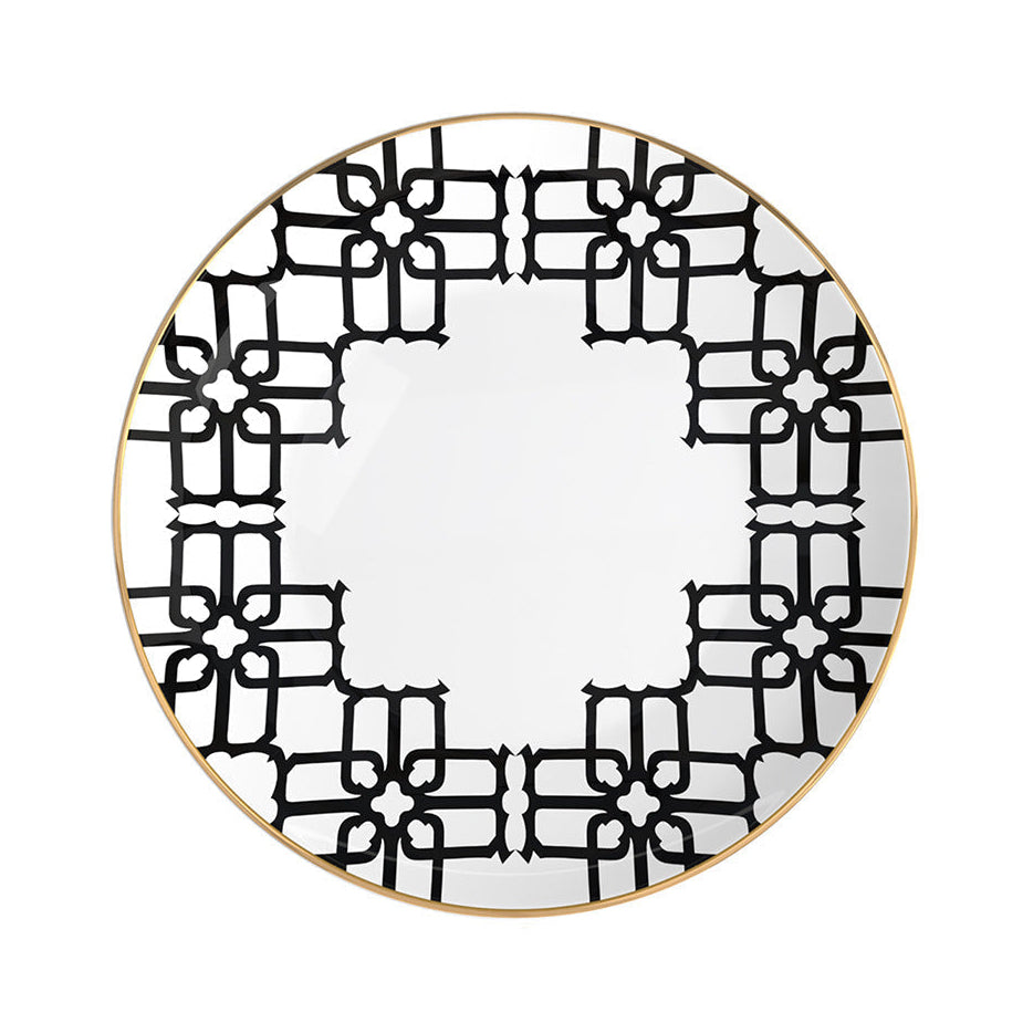 Noir Lattice Bone China 15‑Piece Geometric Black Tea Set for Two – Hosting Set