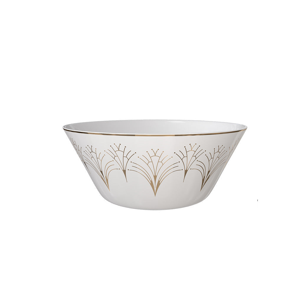 Lumière Arc Fine Bone China Gold Art Deco 12.5-inch Oval Plate