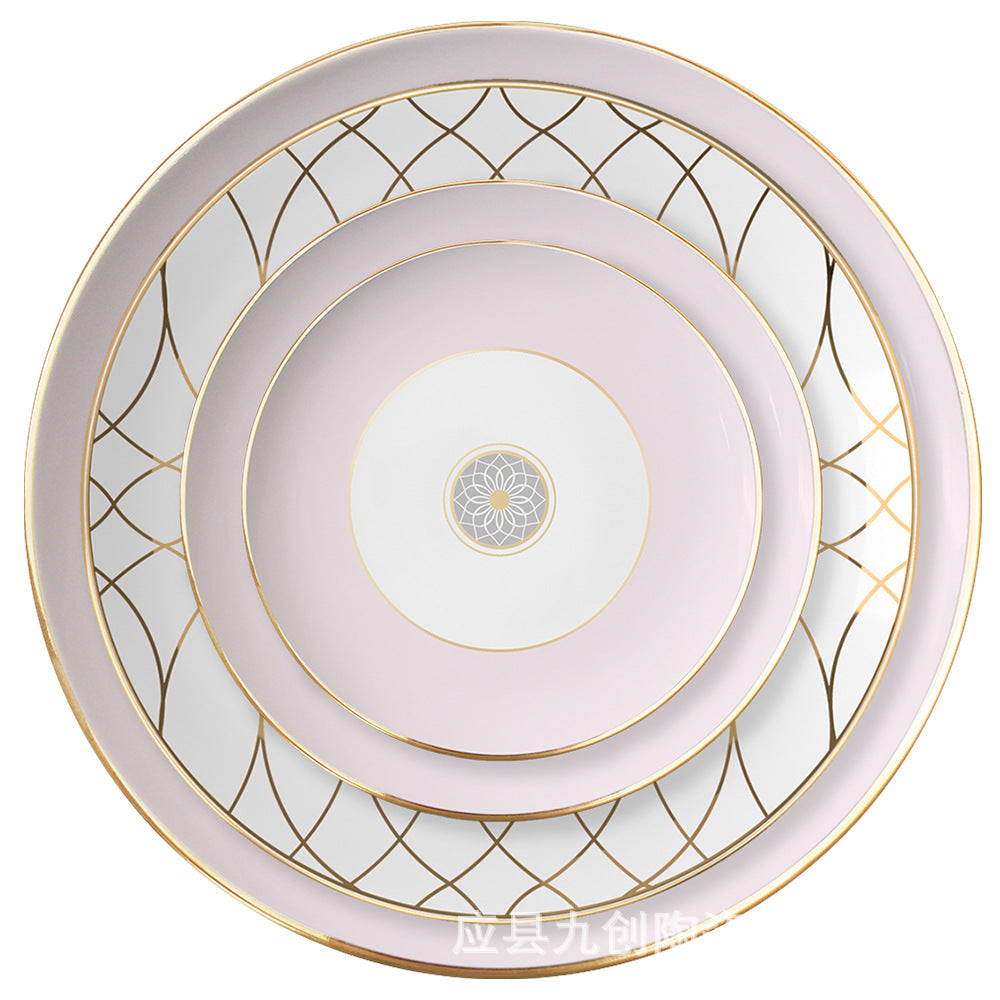 Luxe Ivory Lattice Bone China Geometric 5‑Piece Tea Set for Two – Essential Teapot & Cup Set