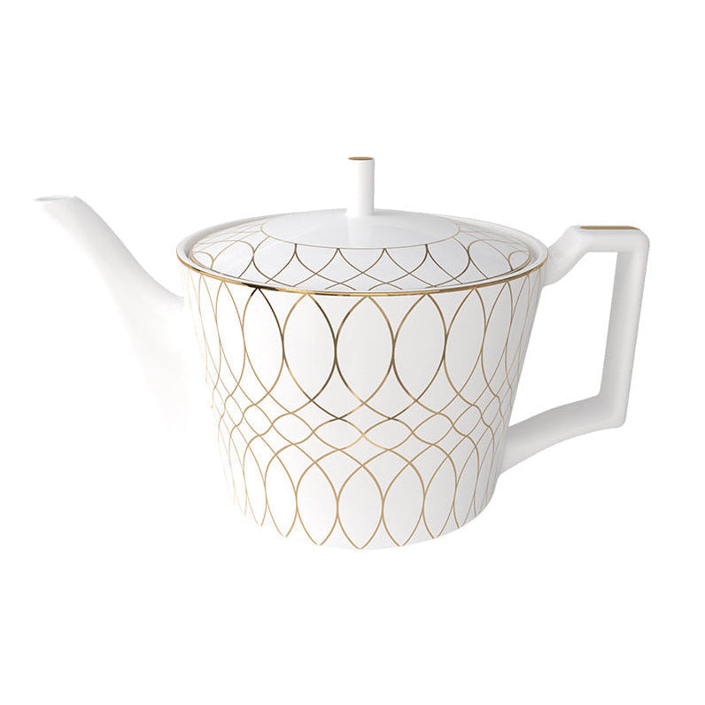 Luxe Ivory Lattice Teapot
