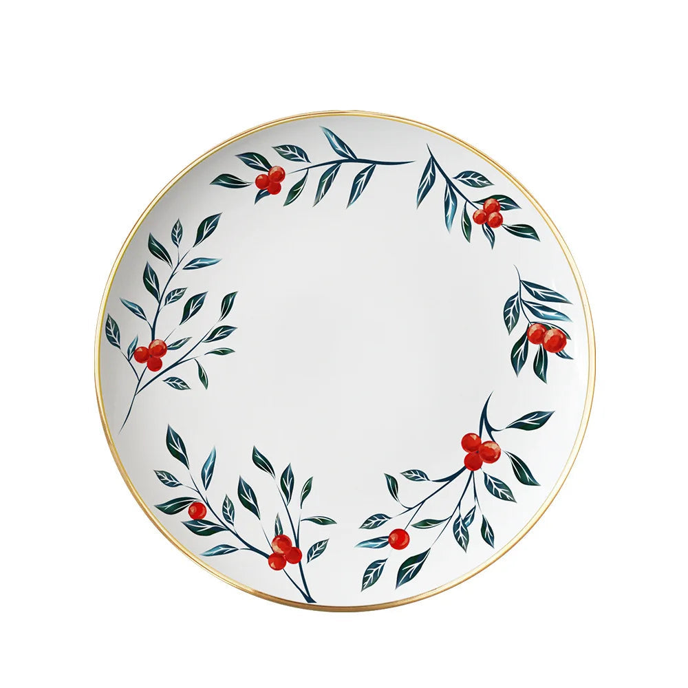 Verdant Garden Bone China 5‑Piece Tea Set for Two – Essential Teapot & Cup Set