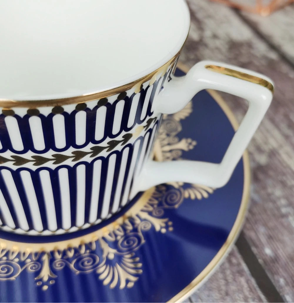 Regency Stripe Bone China Tea Set for One – Teapot & Cup Set