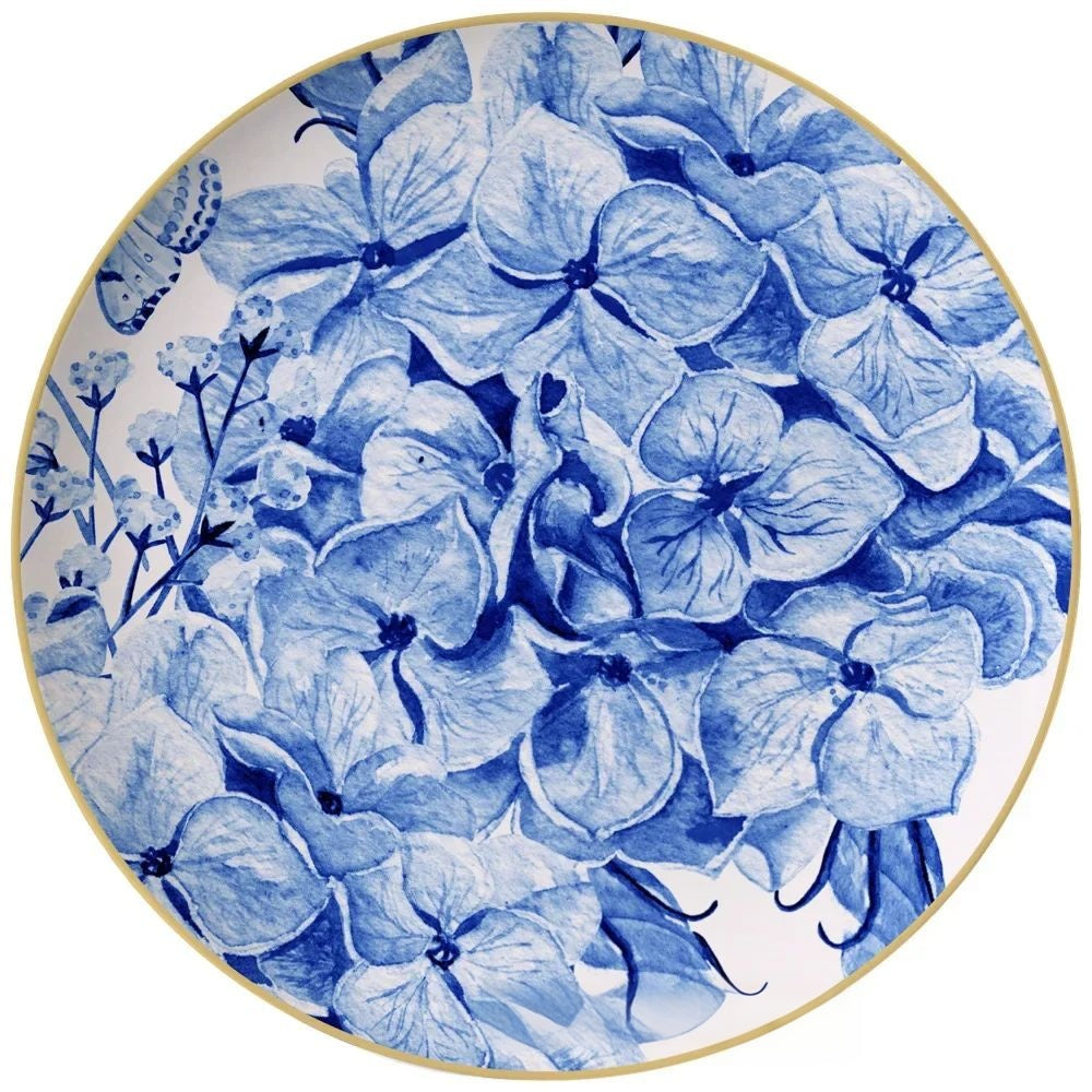 Azure Bloom Fine Bone China 6.5‑Inch Side Plate 6.5 inch Plate