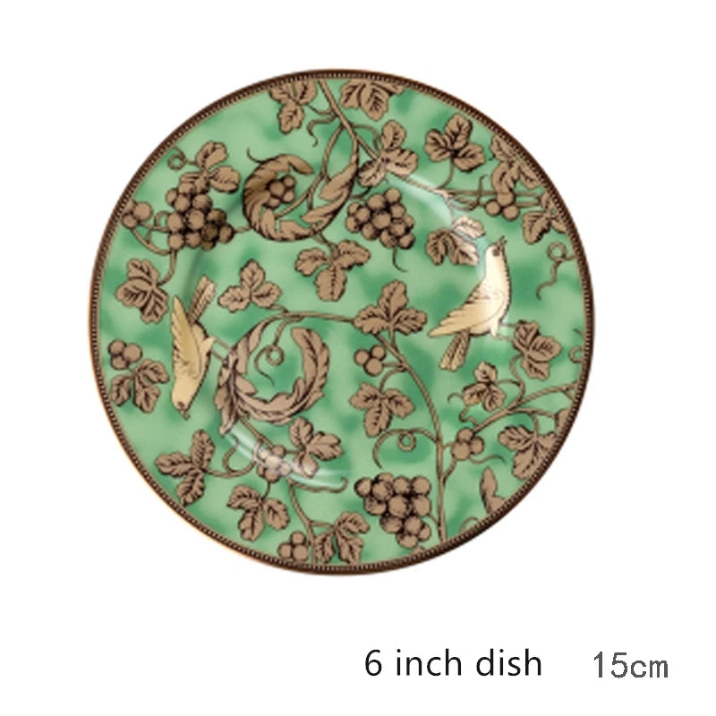 Canopy Aviary Bone China Tea Set for One – Cup Set & Plates