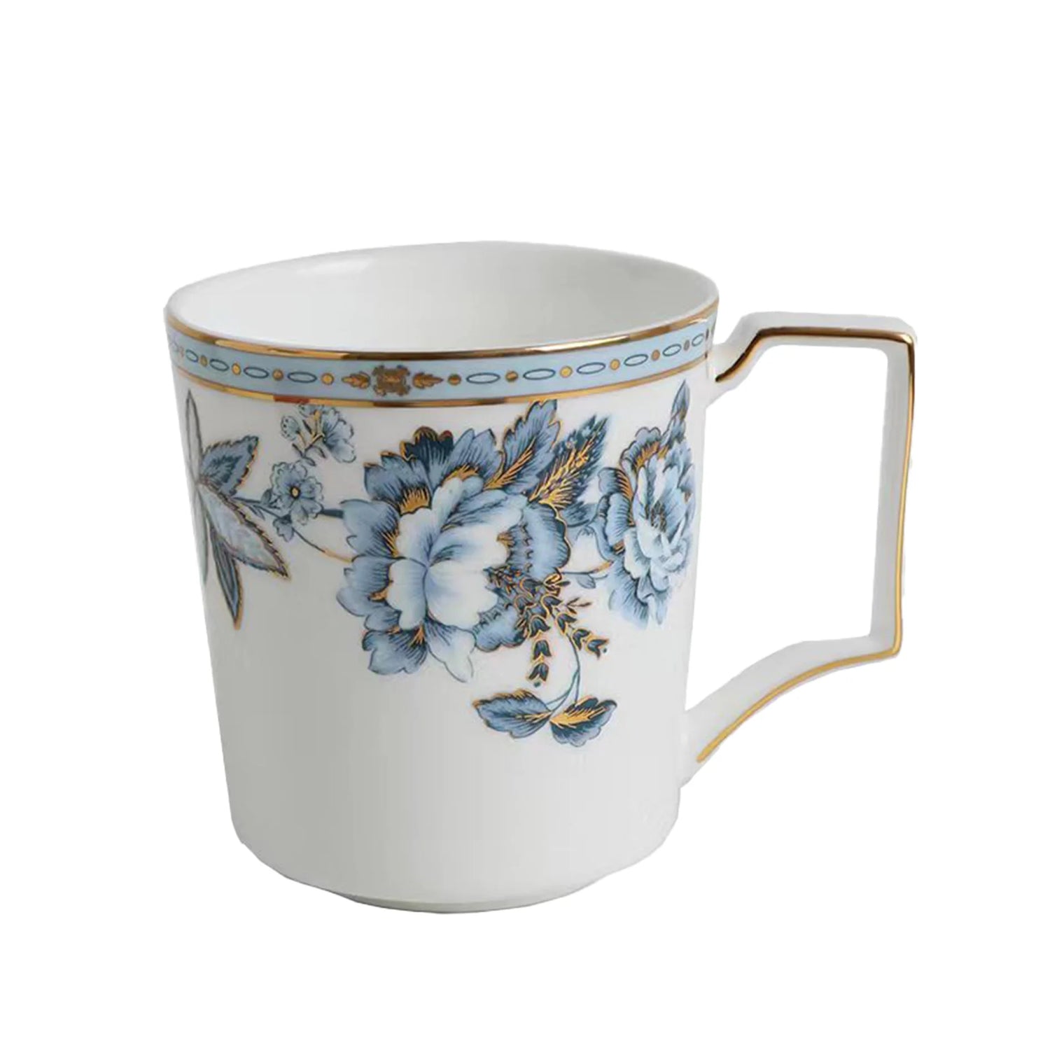 Moonlit Florals Bone China 5‑Piece Tea Set for Two – Essential Teapot & Cup Set