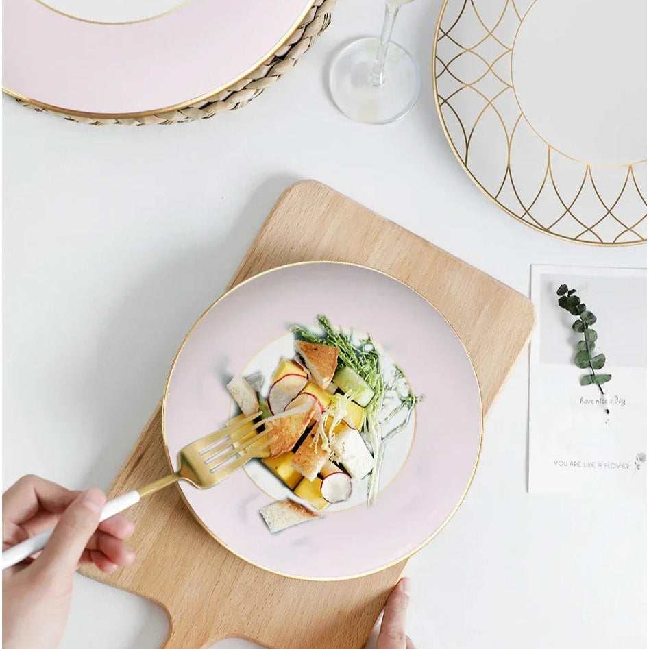 Luxe Ivory Lattice Bone China Geometric 5‑Piece Tea Set for Two – Essential Teapot & Cup Set