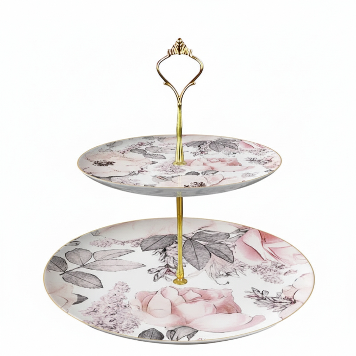Blush Reverie Fine Bone China Floral 6‑Inch Cereal Bowl