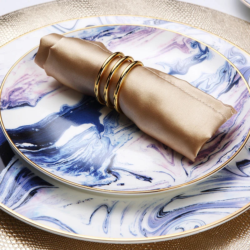 Aurora Marble Plate Set