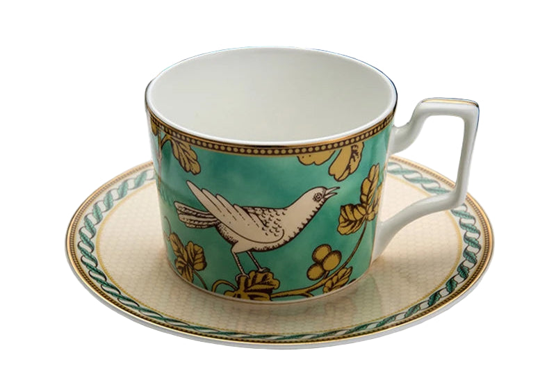 Canopy Aviary Bone China Tea Set for One – Cup Set & Plates