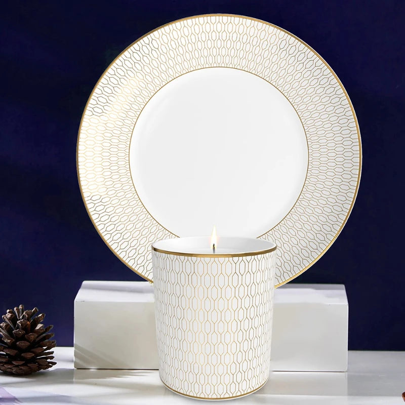 Nouvelle Or Lys Bone China 9‑Piece Tea Set for Two – Table Set | Teapot & Cup Set, Milk Jug & Sugar Bowl