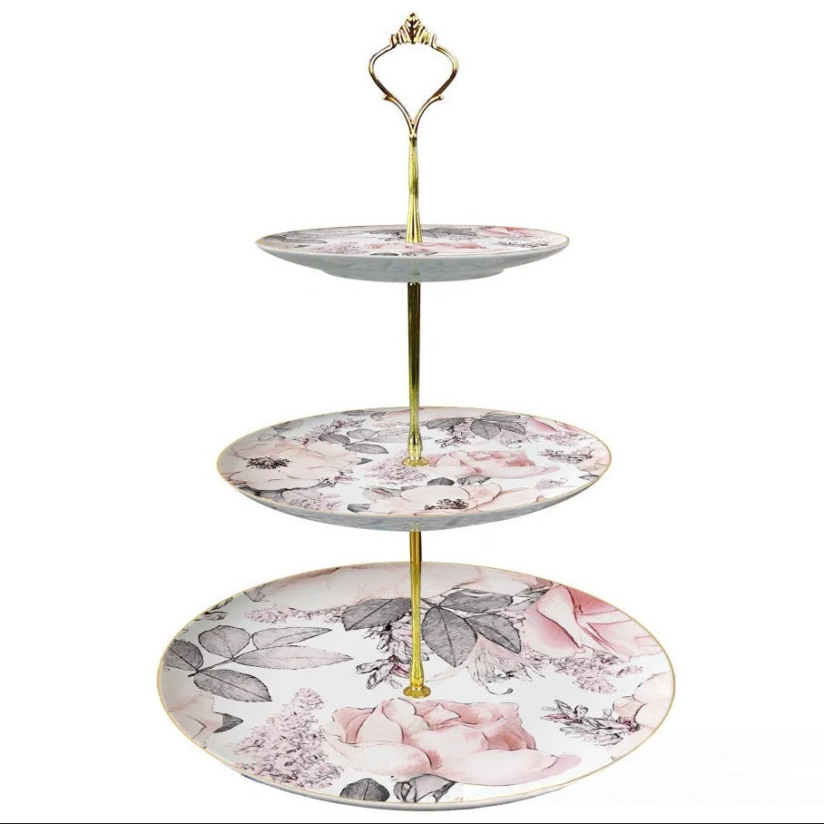 Blush Reverie Fine Bone China Floral 6‑Inch Cereal Bowl
