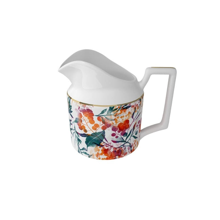 Sienna Botanicals Bone China Artistic Floral 15‑Piece Tea Set for Two – Hosting Set