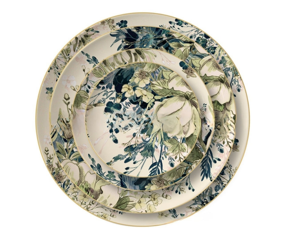 Elysian Garden Fine Bone China Four‑Tier Dessert Stand