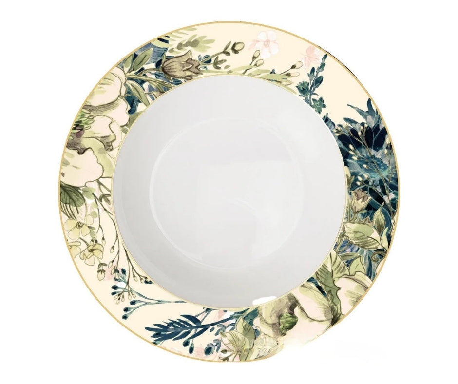 Elysian Garden Fine Bone China Four‑Tier Dessert Stand