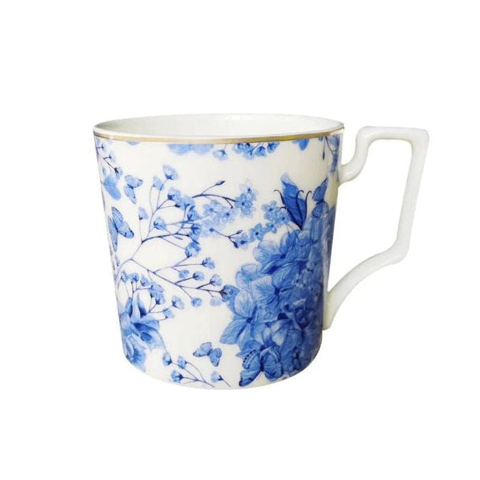 Azure Bloom Fine Bone China Tea Mug Mug - 400ml