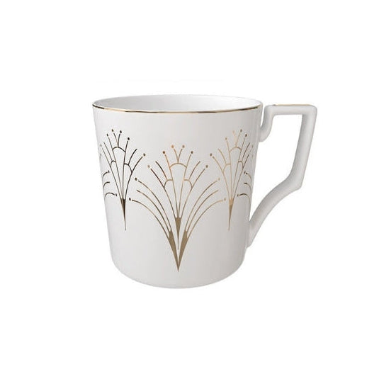 Lumière Arc Fine Bone China Gold Art Deco 12.5-inch Oval Plate