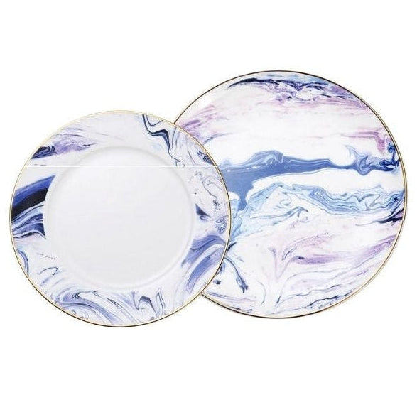 Aurora Marble Plate Set