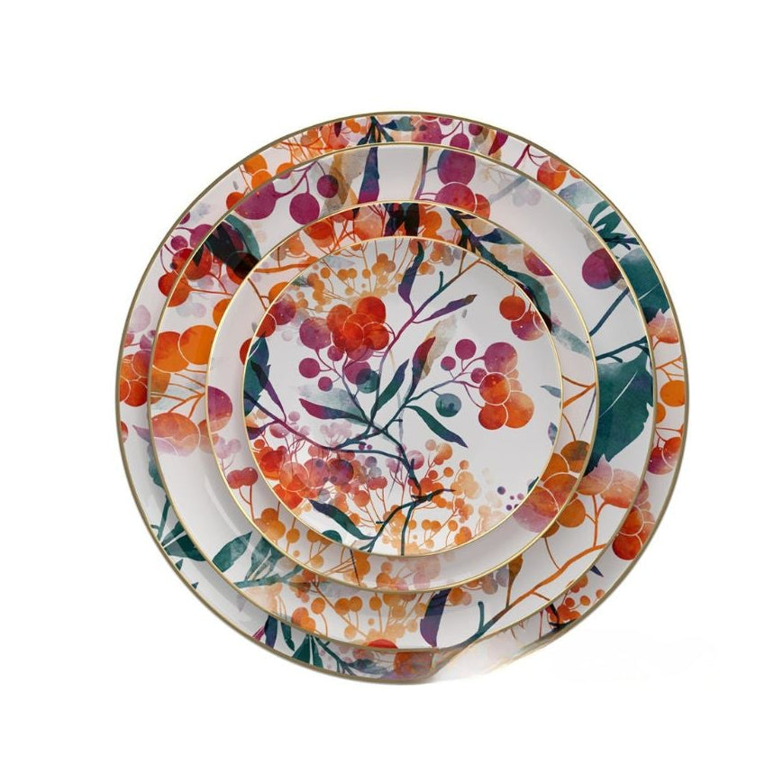 Sienna Botanicals Bone China Artistic Floral 15‑Piece Tea Set for Two – Hosting Set