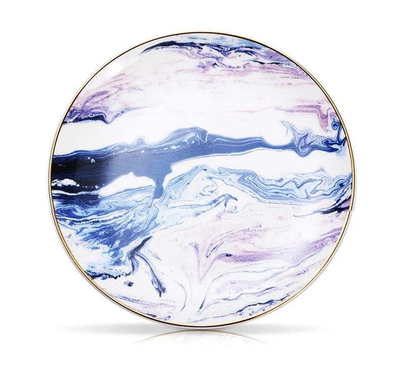 Aurora Marble Plate Set
