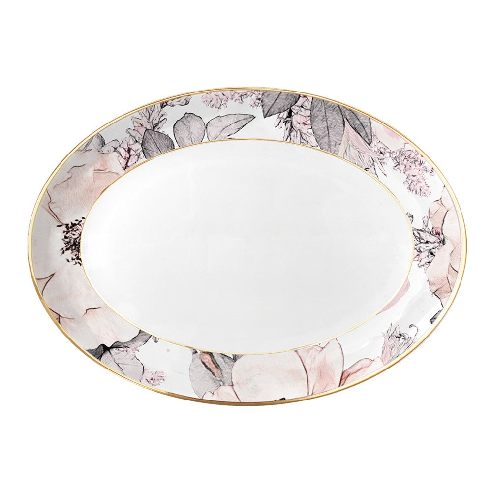 Blush Reverie Fine Bone China Floral 6‑Inch Cereal Bowl